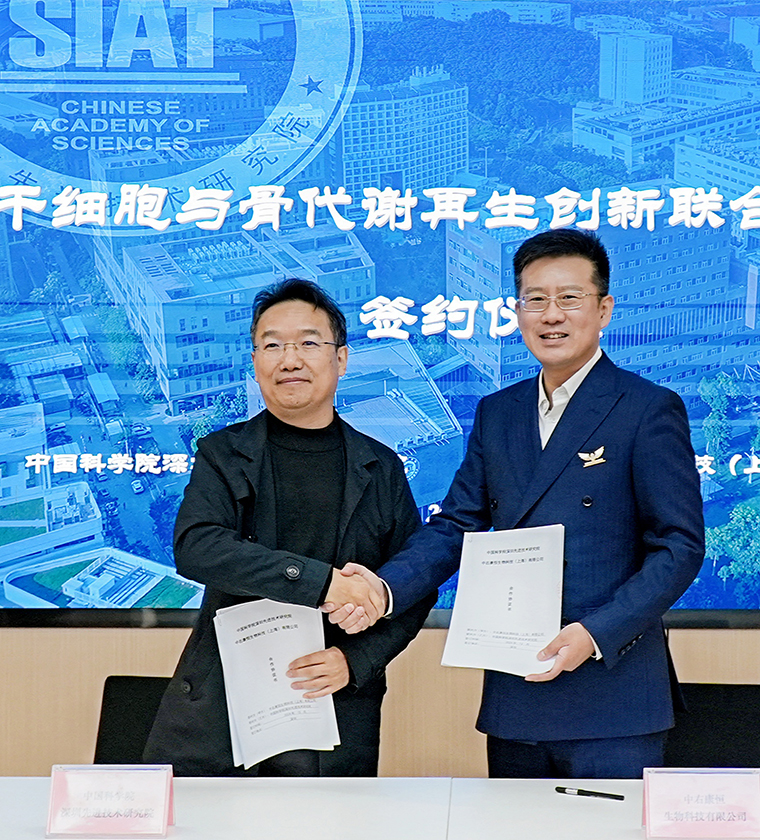 与中国科学院联合开发干细胞与骨代谢细胞药